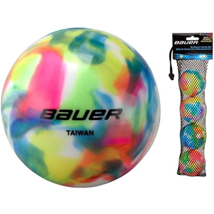 Hokejbalová loptička Bauer Multicolor 4 pack 
